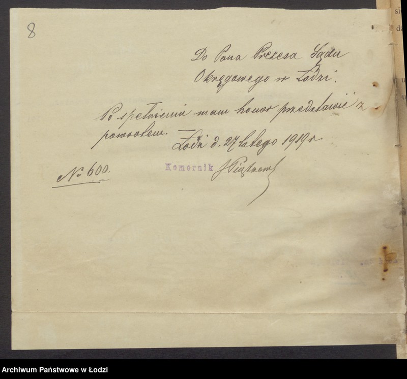 Obraz 10 z jednostki "Fiszel Zelwer i Moszek Bornstein - sprzedaż towarów manufakturowych"