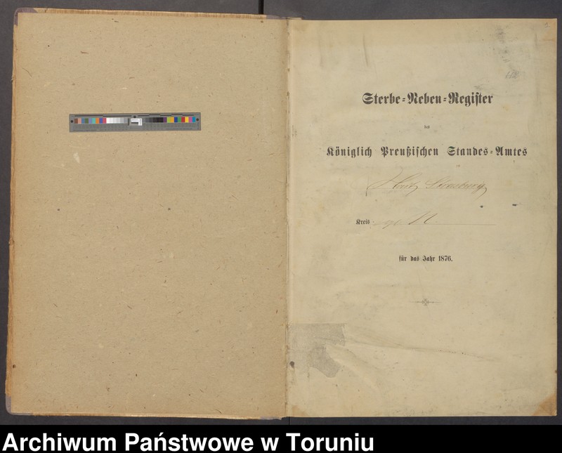 image.from.unit.number "Sterbe-Neben-Register Stadt Strasburg [Brodnica-Miasto] für das Jahr 1876"