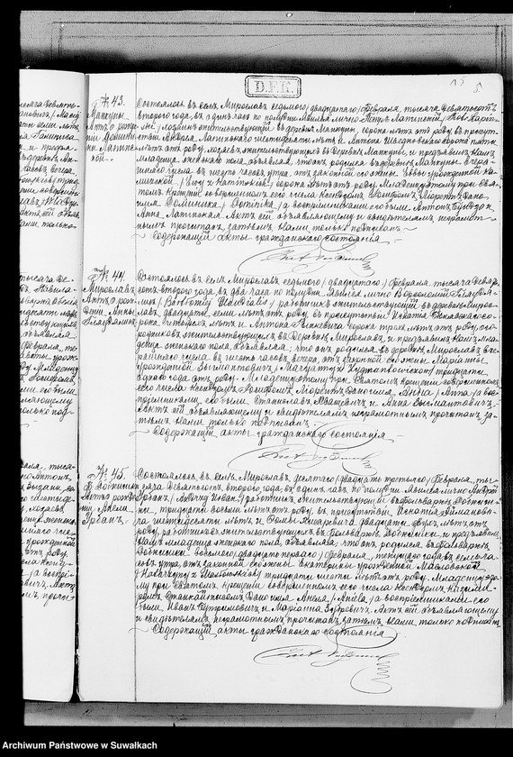 image.from.unit.number "Duplikat o rodivšichsja, brakosočetavšichsja i umeršich Miroslavskago Rimsko- Katoličeskago prichoda Sejnskago Dekanata na 1902 god."