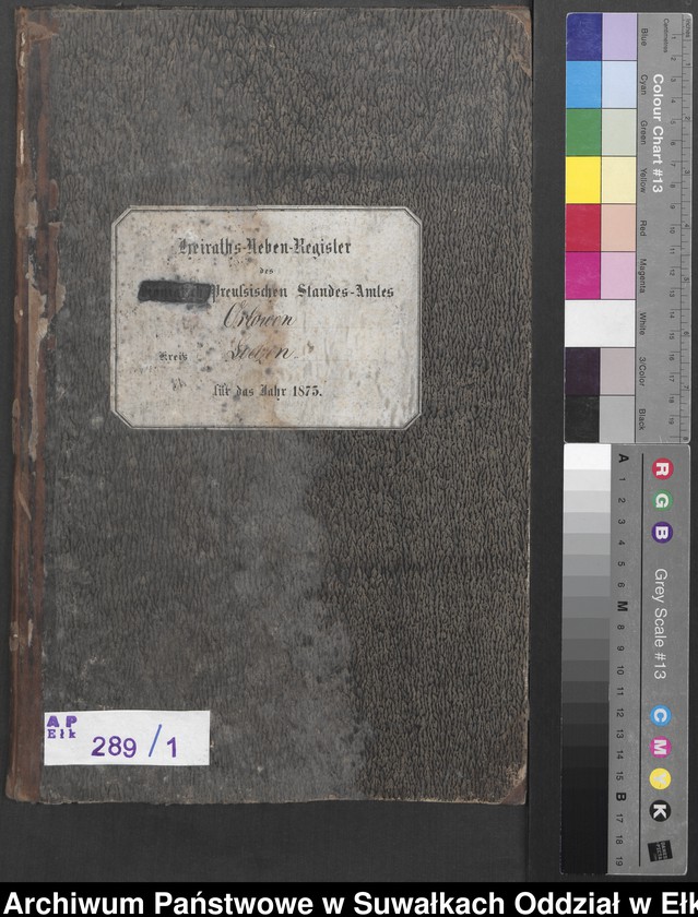 image.from.unit.number "Heiraths-Neben-Register des Preussischen Standes-Amtes Orlowen Kreis Loetzen"