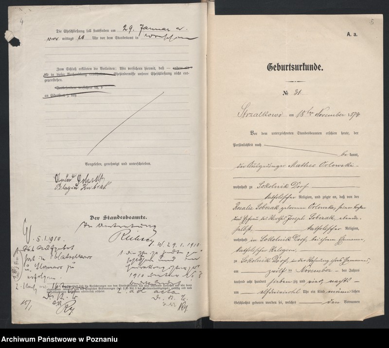 image.from.unit.number "Standesamtes Urkunden betreffends Sammelacten für Heiratssachen"