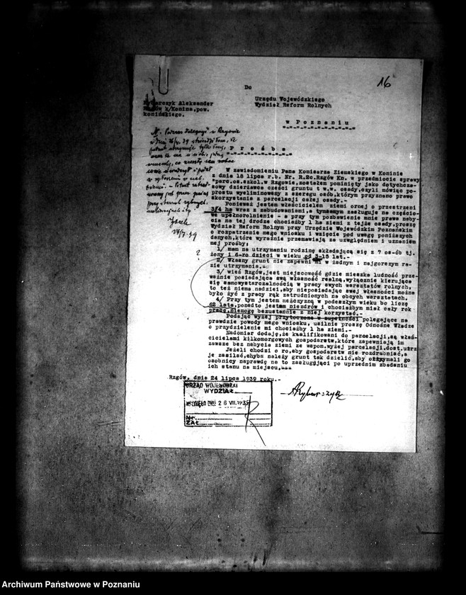 Obraz 20 z jednostki "/Parcelacja majątku w Rzgowie powiatu konińskiego/"