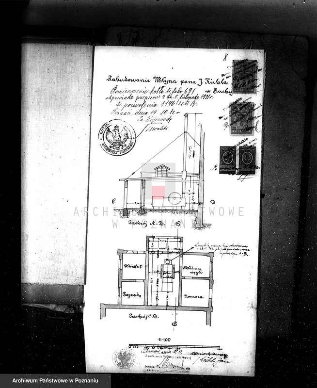 Obraz 12 z jednostki "Młyn p. Kiehla z Suchej pow. jarociński nr fabr 6901, nr woj. 51"