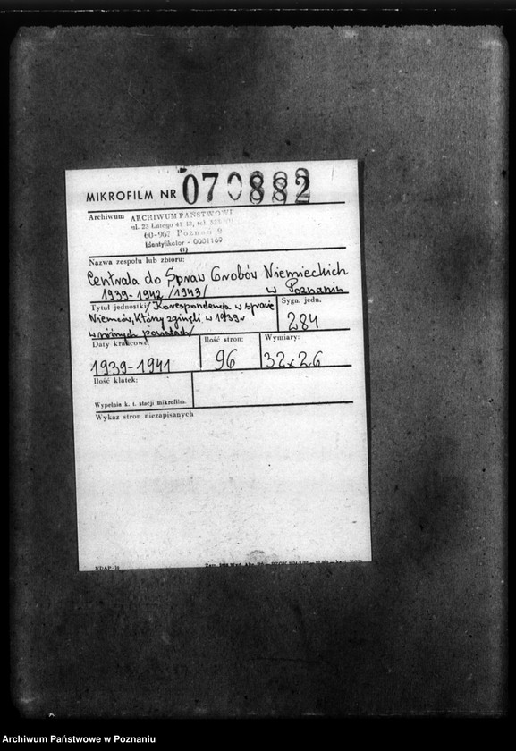 Obraz 2 z jednostki "Korespondencja w sprawie Niemców, którzy zginęli w 1939 roku w różnych powiatach"