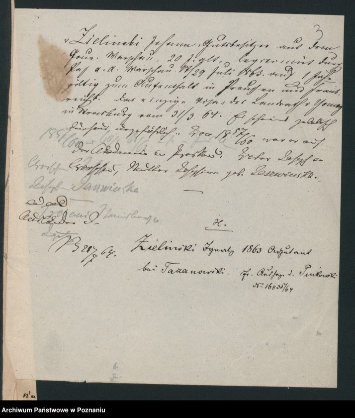 Obraz 7 z jednostki "A. betr. den polnischen Flüchtling Timotheus Zieliński"