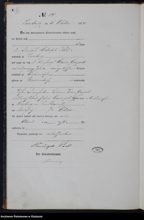 image.from.unit.number "Haupt-Sterbe-Register Nr 1 - 52"