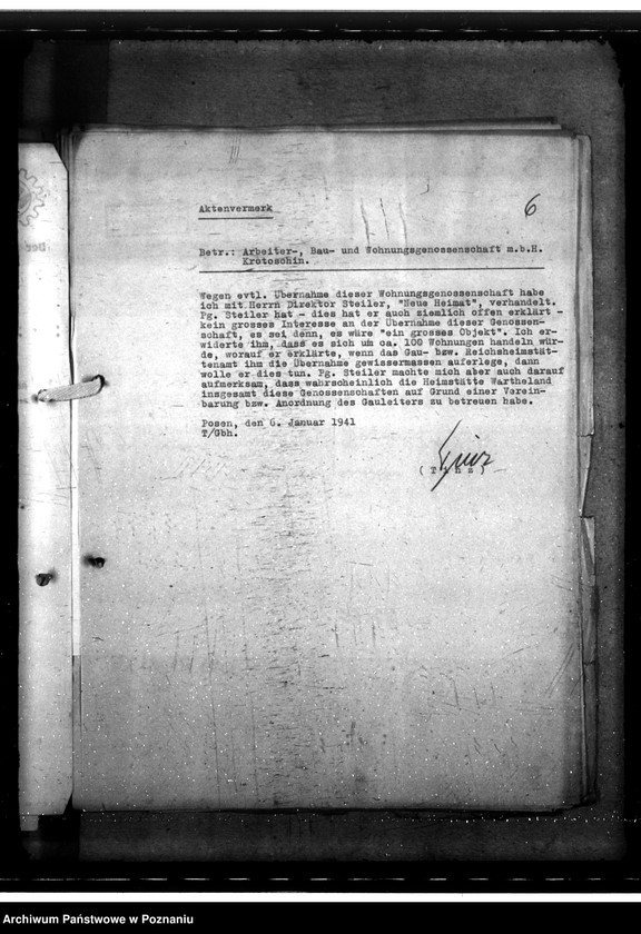 Obraz 10 z jednostki "Verwaltung des Wohnungsbesitzes ehemals polnischer Wohnungsunternehmen. Gründung der Kreiswohnungsgesellschaften"