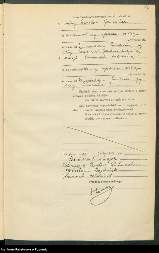 Obraz 19 z jednostki "Księga miejscowa małżeństw tom II [Rejestr główny małżeństw]"