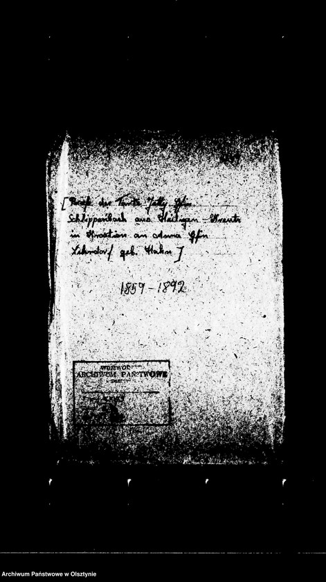 image.from.unit.number "/Tante Jetty Gfin Schlippenbach aus Beseritz und Heiligen- Kreutz in Kroatien an Anna Gfin Lehndorff geb. Hahn/"