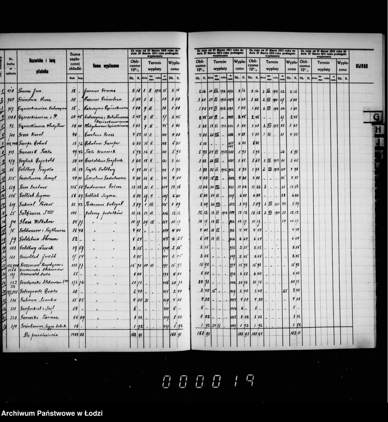 Obraz 17 z jednostki "Książka składek na budowę rzeźni bałuckiej"