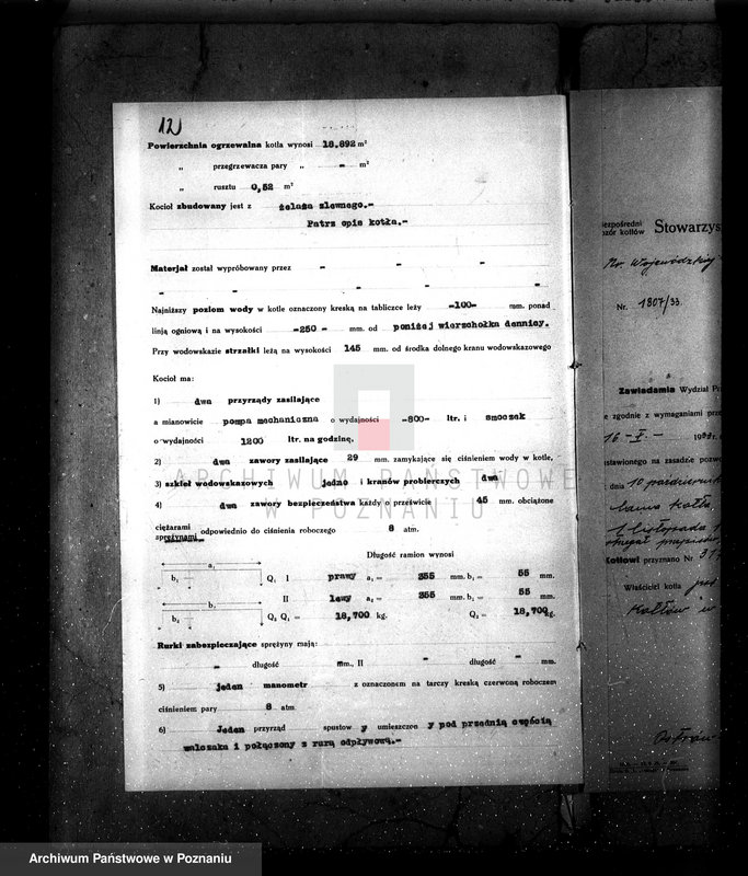 Obraz 16 z jednostki "Młyn parowy Fr. Balcera w Kucharkach pow. jarociński nr woj. kotła 1433"