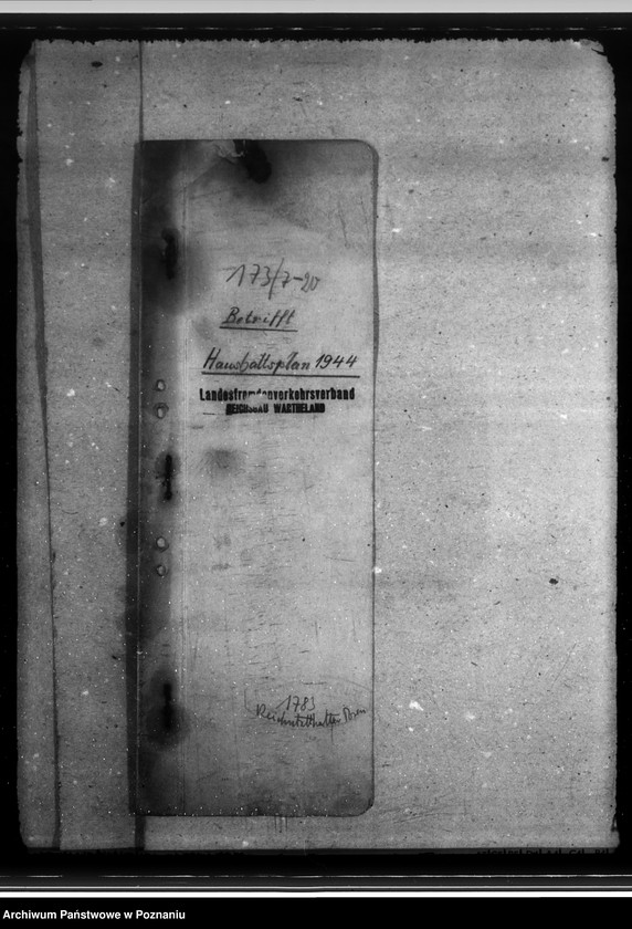 Obraz 4 z jednostki "Haushaltsplan 1944. Landesfremdenverkehrsverband - Reichsgau Wartheland"