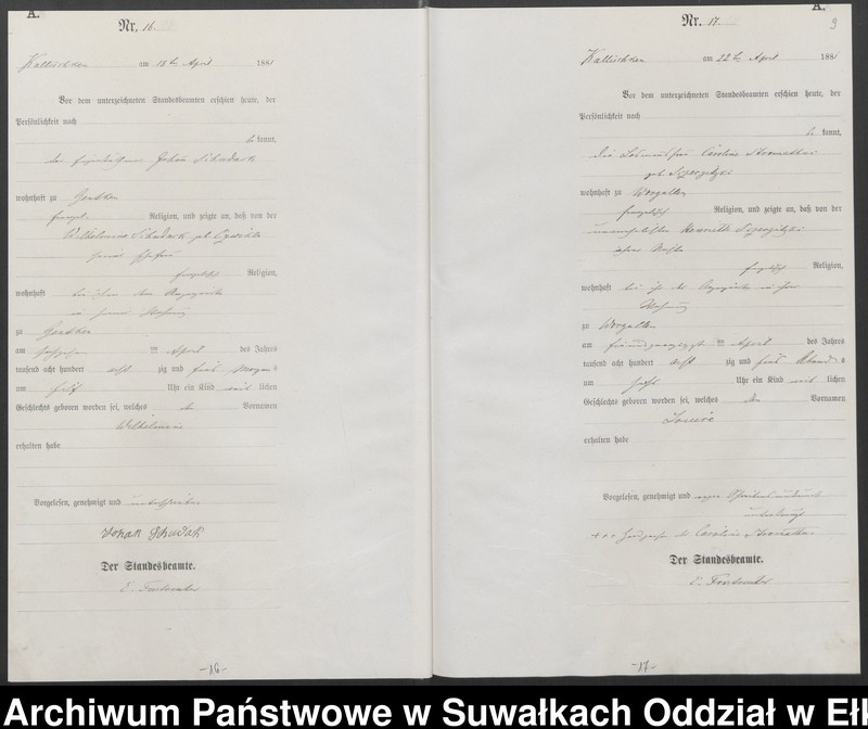 image.from.unit.number "[Geburts-Haupt-Register des Königlich Preussischen Standes-Amtes Kallischken Kreis Johannisburg]"