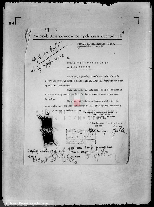 Obraz 5 z jednostki "/Związek Dzierżawców Rolnych Ziemi Zachodnich/ w Poznaniu"