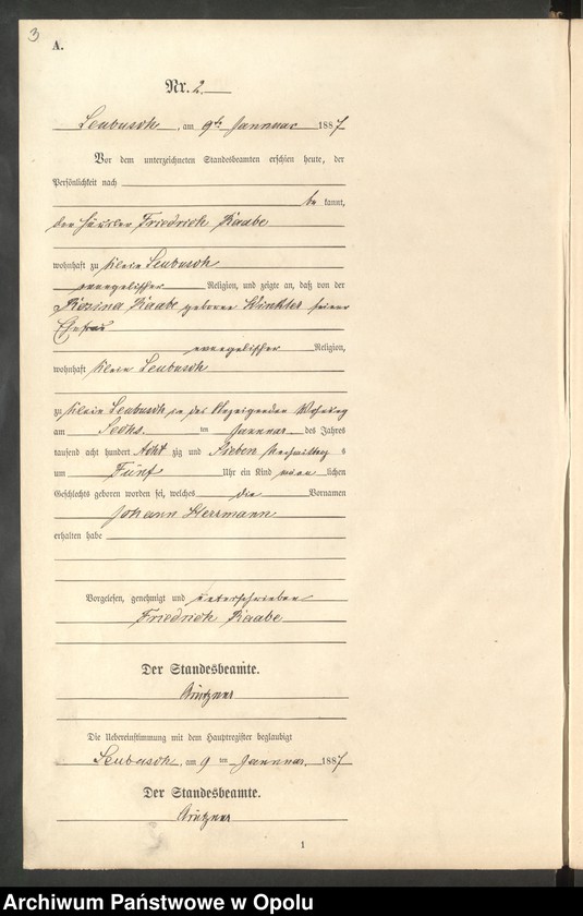 image.from.unit.number "Geburts-Neben-Register Standes-Amt Leubusch 1887"