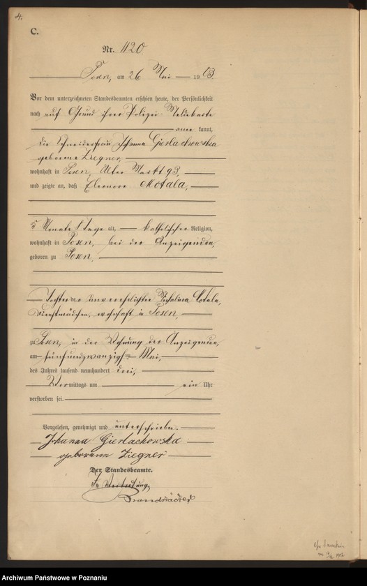 Obraz 7 z jednostki "Księga zgonów tom III"