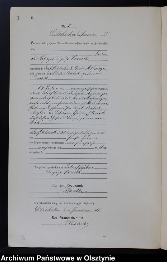 image.from.unit.number "Sterbe-Neben-Register Nr 1 - 45"