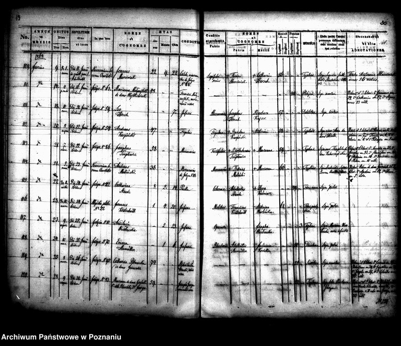 Obraz 13 z jednostki "Księga zgonów"