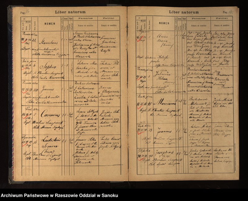 image.from.unit.number "Księgi metrykalne urodzeń, małżeństw i zgonów miejscowości z Parafii Rzymsko-katolickiej w Rymanowie (Rymanów, Posada Dolna, Posada Górna, Głebokie, Sieniawa, Zmysłówka, Deszno, Ladzin, Wróblik Królewski i Szlachecki-pojedyncze wpisy)"