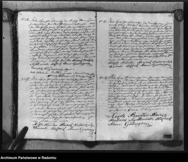 image.from.unit.number "Akta urzędnika stanu cywilnego gminy Szydłowiec z roku 1812"