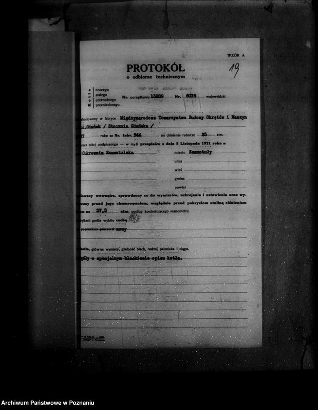 Obraz 20 z jednostki "Cukrownia w Szamotułach nr woj. kotła 6076"