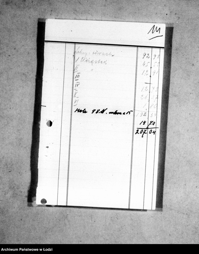 Obraz 19 z jednostki "Raporty kasowe Milicji Obywatelskiej dzielnica II"