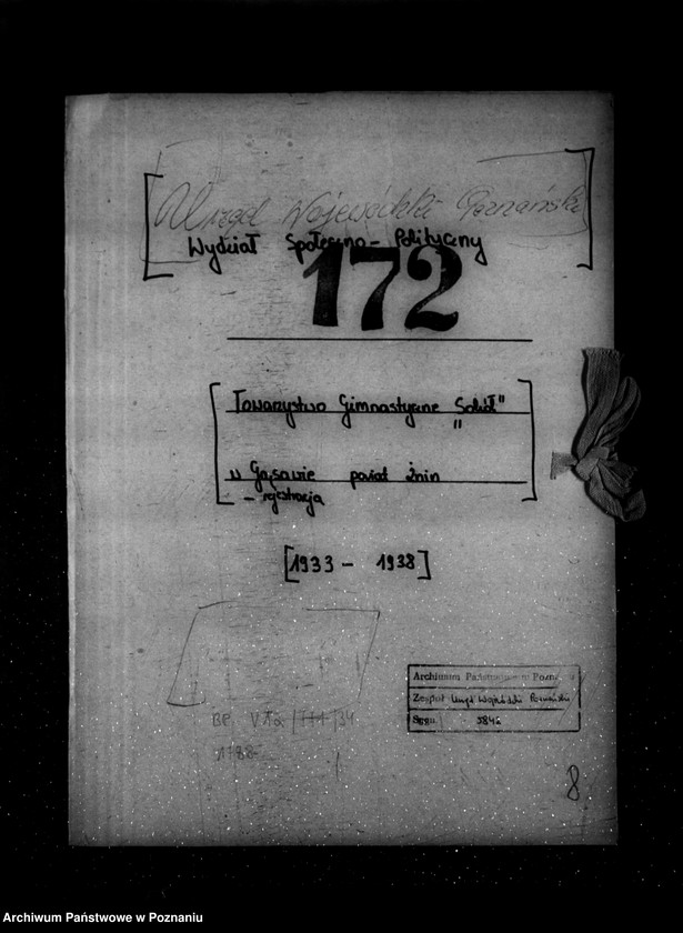 Obraz 4 z jednostki "/Towarzystwo Gimnastyczne „Sokół" w Gąsawie powiat Żnin - rejestracja/"