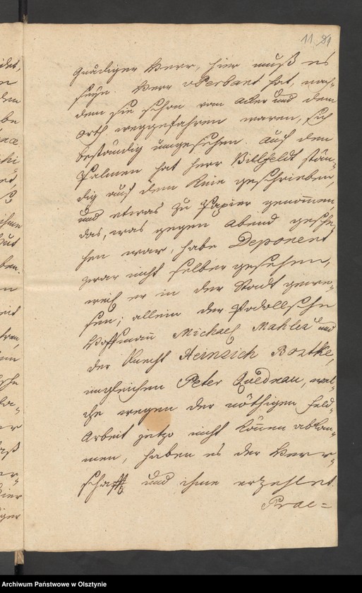 image.from.unit.number "In S. [Sachen] Carl Dieterich von Grothuß contra die verwittibte Tribunals=Vice=Praesidentin von Perbant wegen Umbpfügung und Besäung eines zu Podollen und Schalwen [Schallwen] gehörigen Stück Akers Garbnicken genannt"