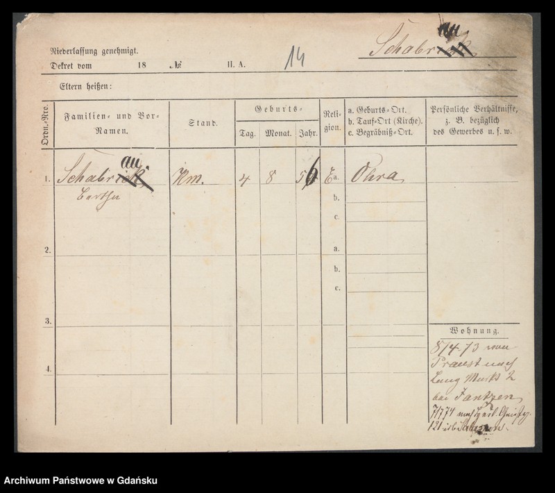 image.from.unit.number "Karty meldunkowe: Schaack - Scharnberg"