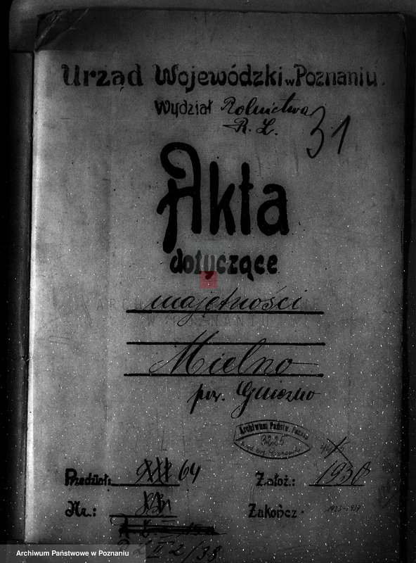 Obraz 4 z jednostki "Majętność leśna w Mielnie w powiecie gnieźnieńskim"