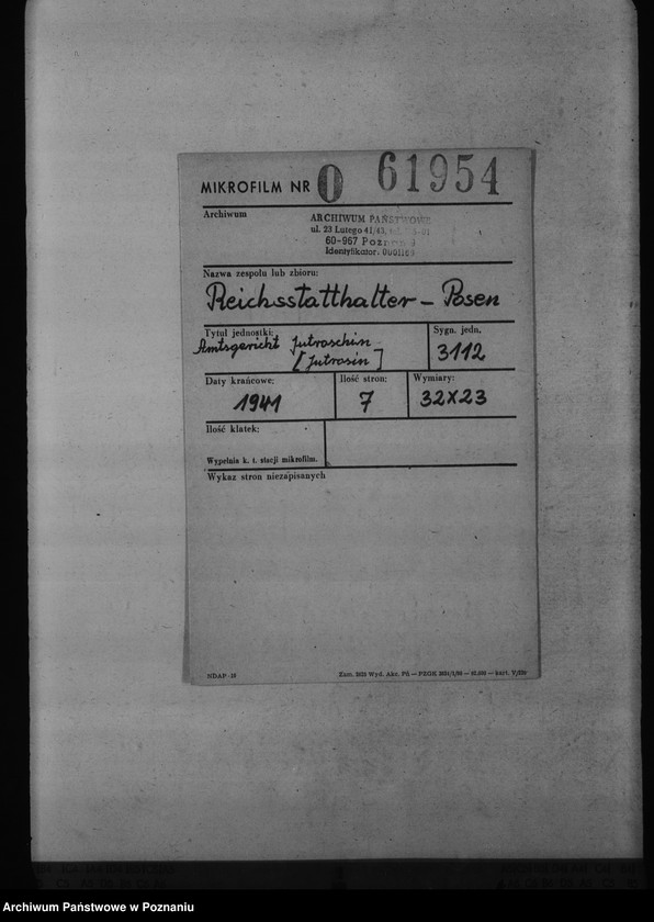 Obraz 2 z jednostki "Amtsgericht Jutroschin - Jutrosin"