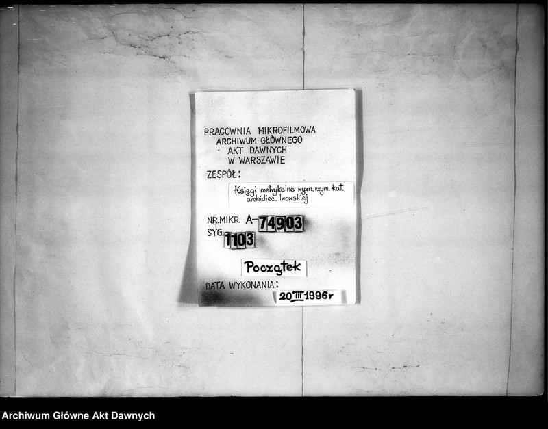 image.from.unit.number "Parafia: Podwysokie. Dekanat: Brzeżany. Księga metrykalna zgonów tylko dla wsi Hucisko. Tom IX."