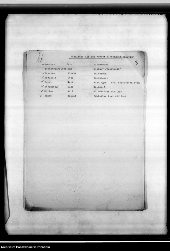 Obraz 7 z jednostki "Spisy miejscowych Niemców, którzy zginęli w 1939 roku"