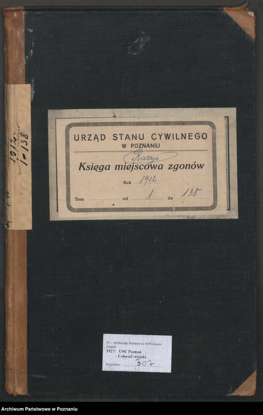 Obraz 2 z jednostki "Księga miejscowa zgonów [Rejestr główny zgonów]"