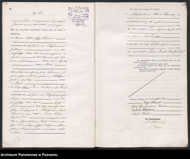 Obraz 12 z jednostki "Księga miejscowa małżeństw tom I [Rejestr główny małżeństw]"