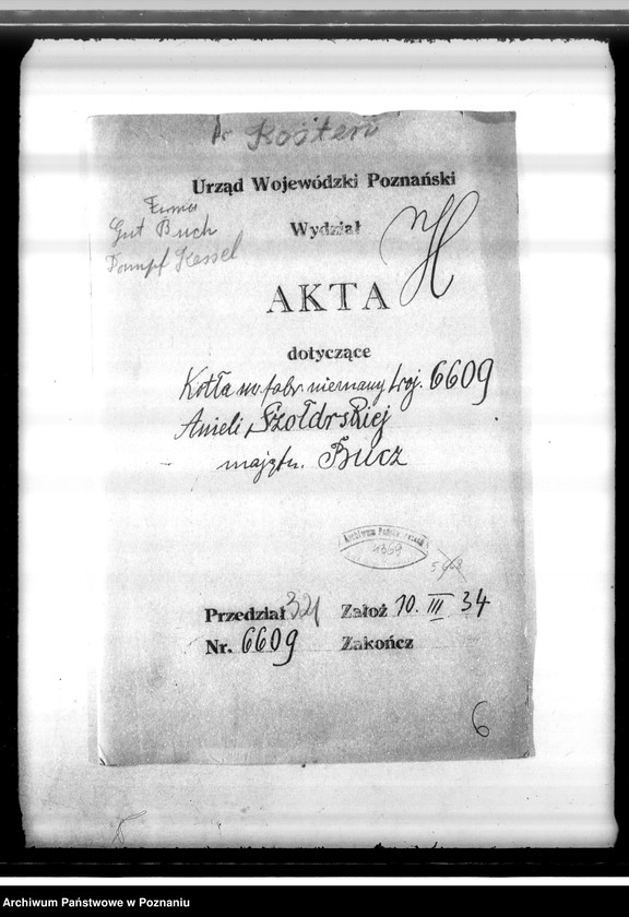 Obraz 4 z jednostki "Gorzelnia rolnicza w Buczu - hr. A. Szołdrskiej, pow. kościański nr woj. kotła 6609"