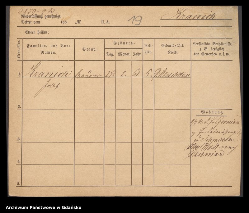 image.from.unit.number "Karty meldunkowe: Kranich - Kraski"