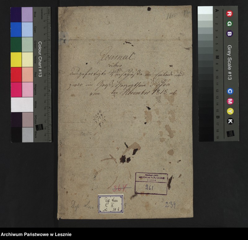 image.from.unit.number "[Journal über ausgefertigte Reisepässe im Einlande und zwar im Grossherzogtum Posen]"