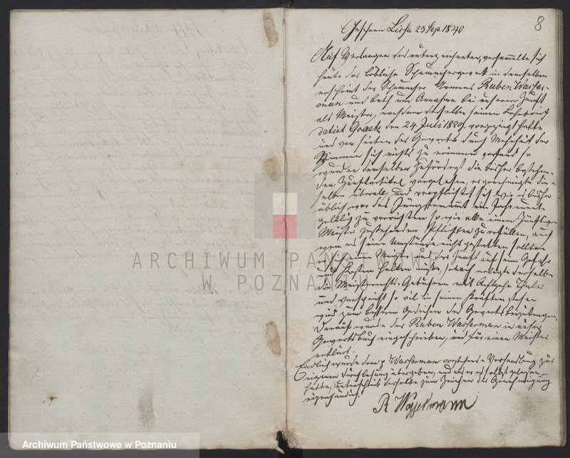 Obraz 7 z jednostki "[Protokolarz wyzwolin i przyjęć w naukę cechu szewców w Lesznie]"