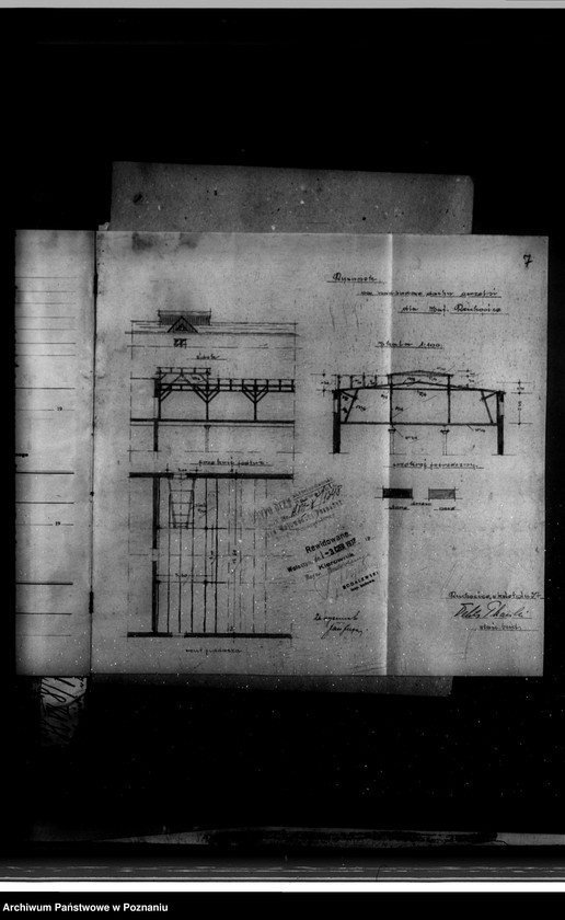 Obraz 11 z jednostki "Zatwierdzenie zakładu przemysłowego /odbudowa dachu gorzelni/ F. Plucińskiego w Ruchocicach powiat wolsztyński"