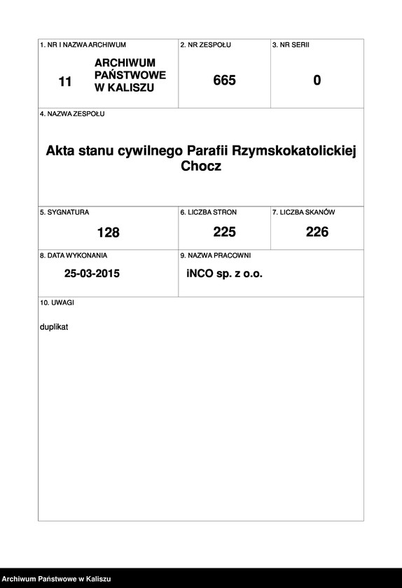 Obraz 1 z jednostki "Księga urodzeń, małżeństw i zgonów (duplikat)"
