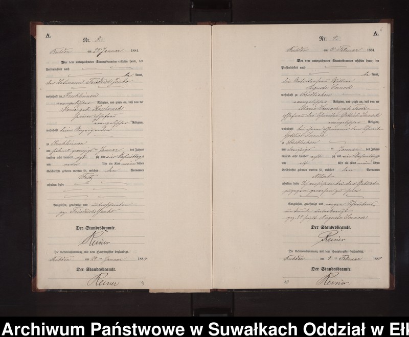 image.from.unit.number "Geburts-Neben-Register des Preussischen Standes-Amtes Stasswinnen Kreis Loetzen"