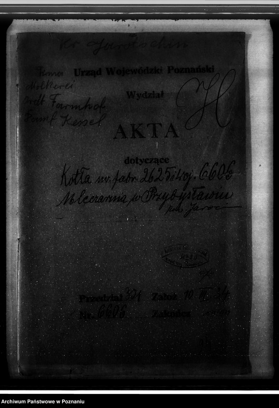 Obraz 4 z jednostki "Mleczarnia w Przybysławiu pow. jarociński nr fabr kotła 2625, nr woj. kotła 6606"