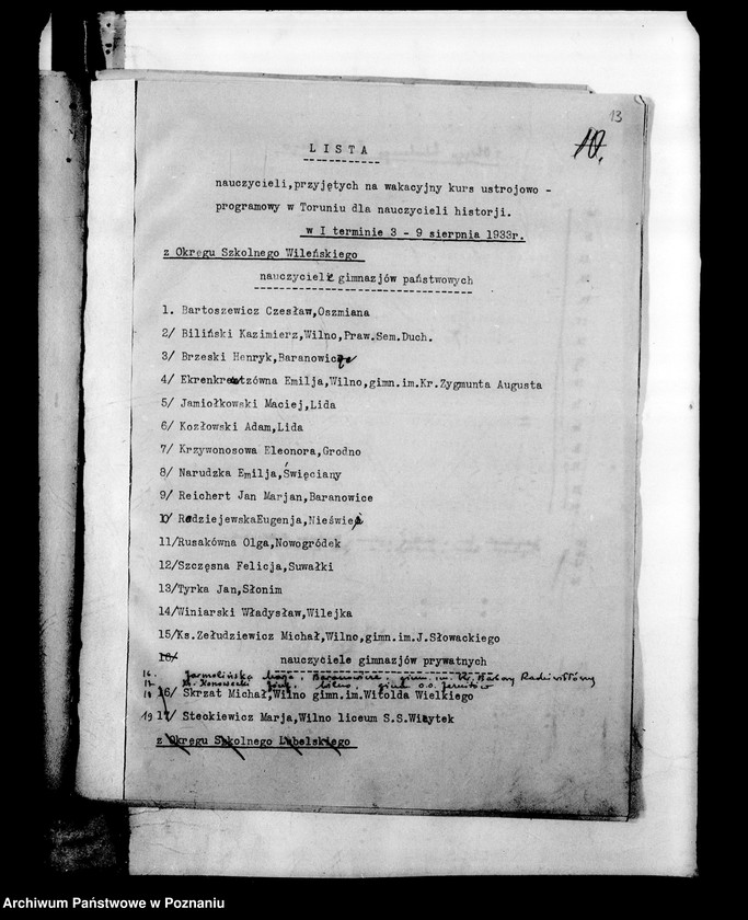 Obraz 16 z jednostki "[Kursy wakacyjne nauczycieli szkół średnich- listy kandydatów]"