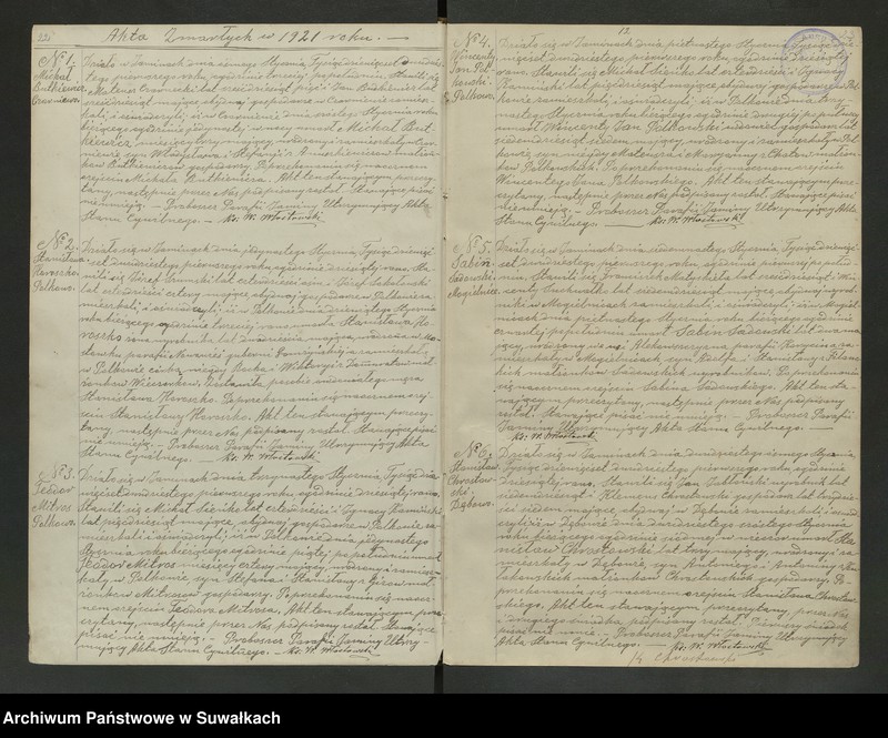 image.from.unit.number "Akta Zmarłych Parafii Jami[ny] od dnia 24go Kwietnia 1920 roku do dnia 4go Listopada 1925 roku"