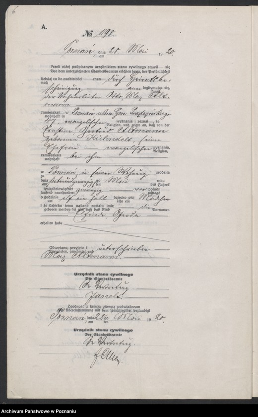 Obraz 8 z jednostki "Księga urodzeń odpis tom IV [Rejestr poboczny urodzeń]"