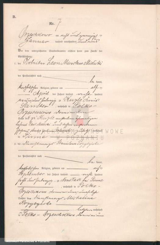 Obraz 16 z jednostki "Heiraths-Neben-Register"