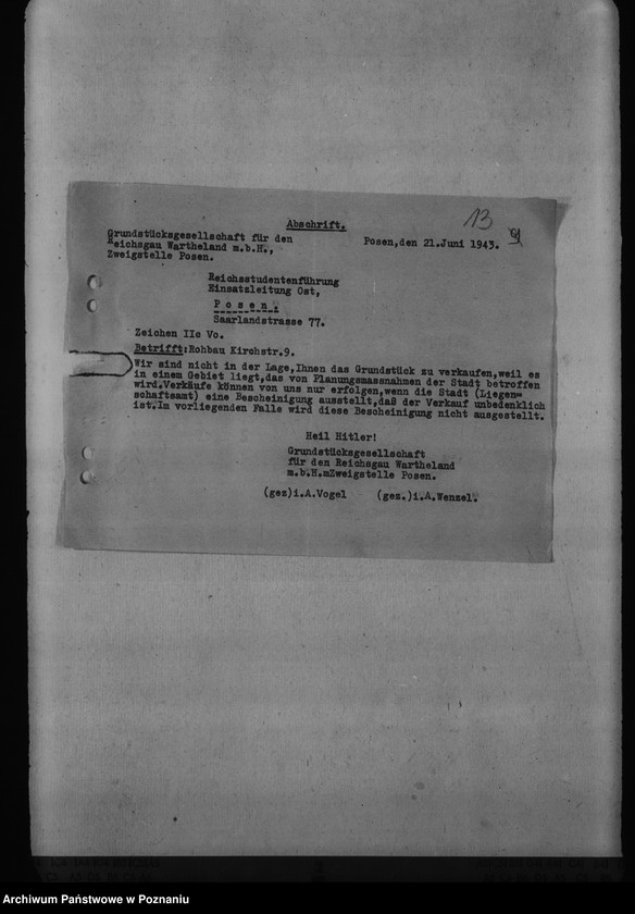 Obraz 17 z jednostki "Umbau- und Ausbauarbeiten für die Reichsuniversität Posen"