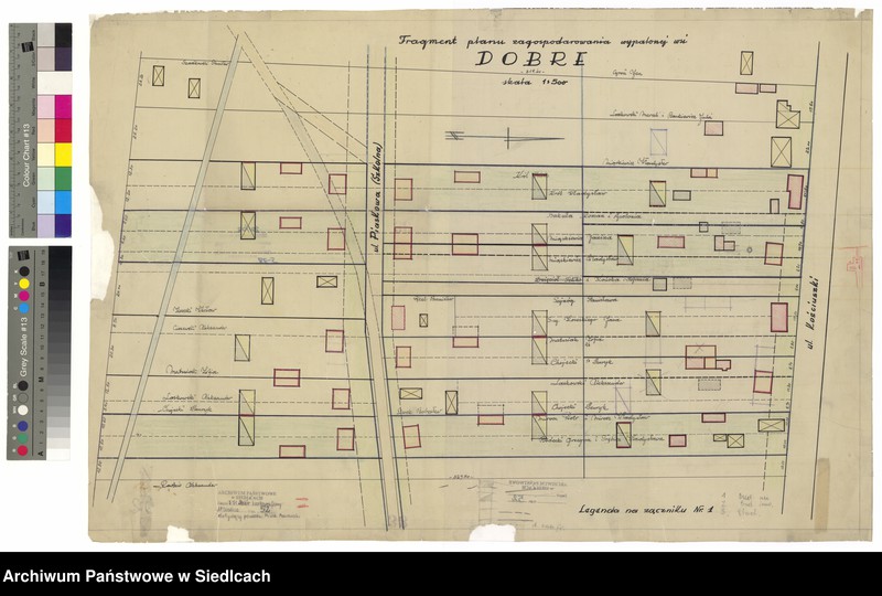 image.from.unit.number "Fragment planu zagospodarowania wypalonej wsi Dobre [dziś gmina Dobre] [ na planie zaznaczono grunty przy ul. Kościuszki i Piaskowej (Szkolnej), wymieniono właścicieli : Radzio Aleksander, Chojecki Henryk, Laskowski Aleksander, Matusiak Zofia, Kosecki Wacław, Bakuła Roman, Król Feliks, Król Władysław, Bakuła Roman, Miąskiewicz Janusz, Dzięcioł Feliks, Sajnóg Stanisława spadkobiercy Koseskiego Jan, Matusiak Zofia, Chojecki Henryk, Laskowski Aleksander, Chojecki Henryk, Mirosz Piotr, Mirosz Władysław, Bodecki Grzegorz, Trębisz Władysław, Cyroń Jan, Laskowski Marceli, Koseska Stefania, Siwek Bolesław]"