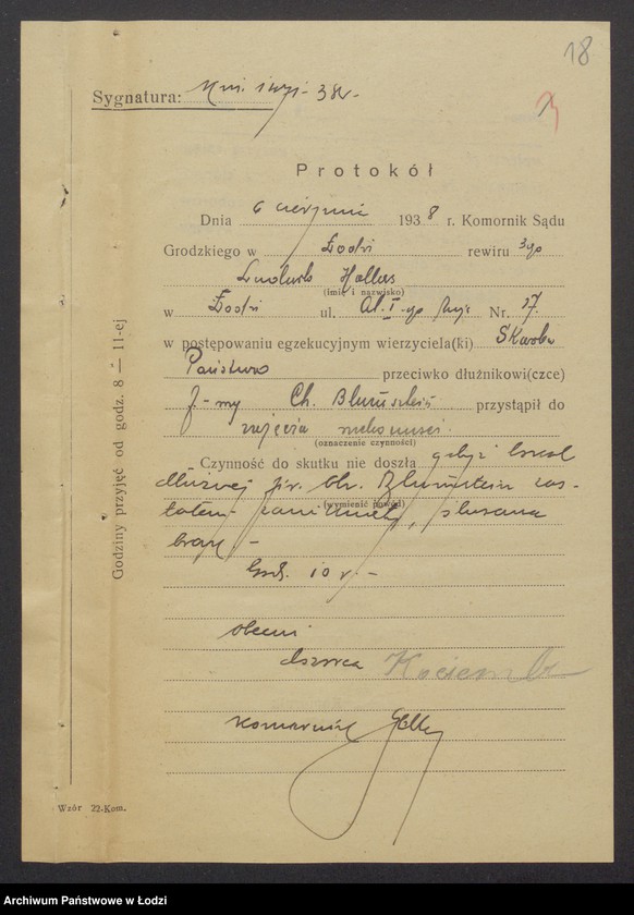 Obraz 20 z jednostki "Chaim Blumsztejn, Hena Joskowicz- wyrób i sprzedaż przędzy wigoniowej"